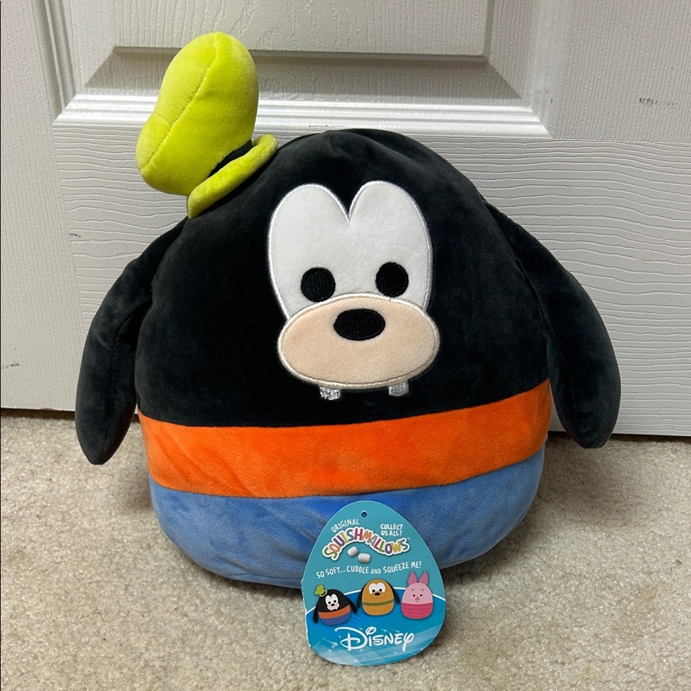 Disney squishmallows Goofy Plush Toy - Black, Orange, Blue